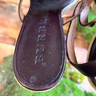 BURBERRY Leather Espadrille Sandals SZ39(9US)