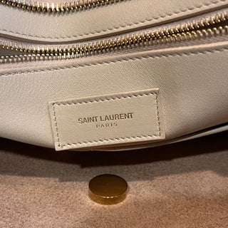 SAINT LAURENT Classic Y Cabas Medium Light Beige Calfskin Tote