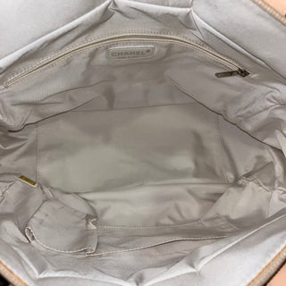 CHANEL Paris Biarritz Large Metallic Gold Coated Canvas Tote Bag ADI11203