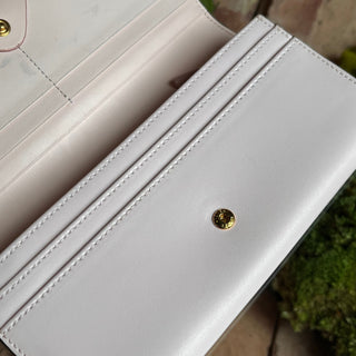 FENDI Light Pink Monster Eye Calfskin Wallet