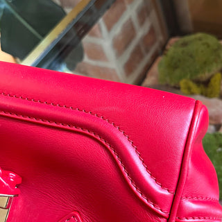 VERSACE Palazzo Empire Medium Red Top Handle Bag