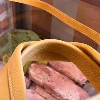 FENDI Chameleon Yellow Woven Raffia Tote