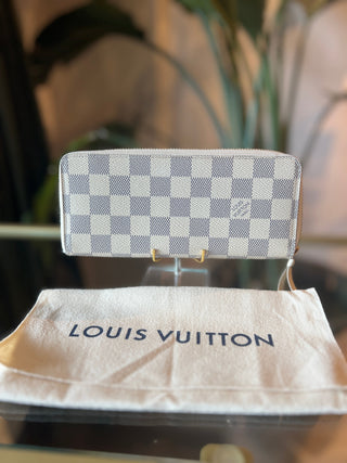 LOUIS VUITTON Damier Azur Clemence Wallet