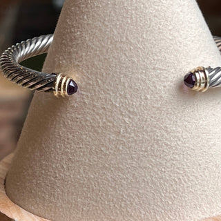 DAVID YURMAN Classic Cable Sterling Silver Amethyst Bracelet