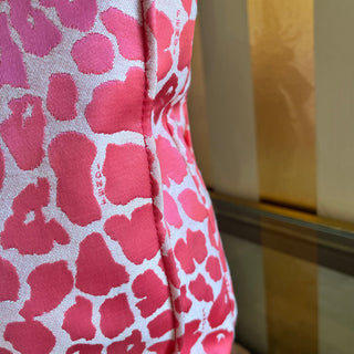 FENDI Shopper Pink Cheetah Print Canvas Tote