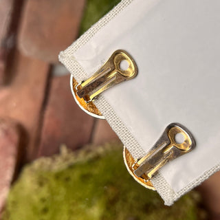 CHANEL CC Clip On Round Gold-Plated Vintage Earrings