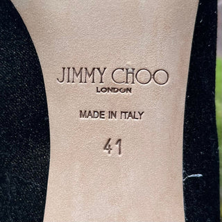 JIMMY CHOO Metallic Black Velvet Sock Boots SZ 41 (US 11)
