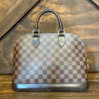 LOUIS VUITTON Alma PM Damier Ebene Canvas Satchel