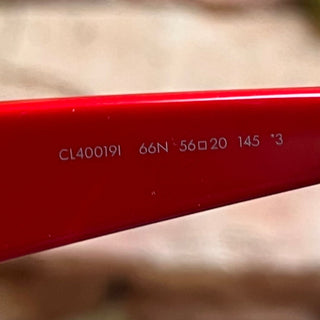 CELINE CL40019I 66N Red Acetate Cat Eye Sunglasses