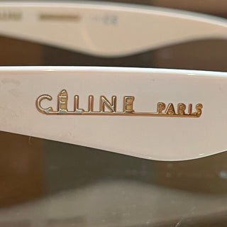 CELINE CL40019I 25N White Acetate Cat Eye Sunglasses