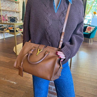 SAINT LAURENT Small Classic Y Cabas Satchel Bag