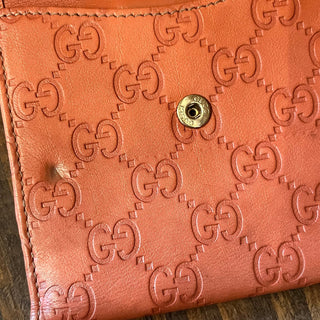 GUCCI GG Pierce Salmon Guccissima Leather Tri-Fold Wallet