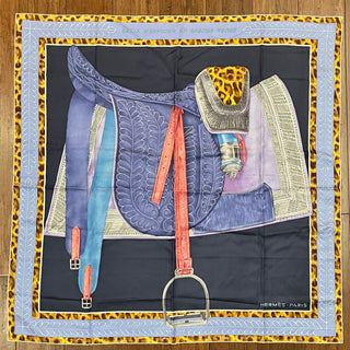 HERMES Selle D'Offizier en Grande Silk Scarf