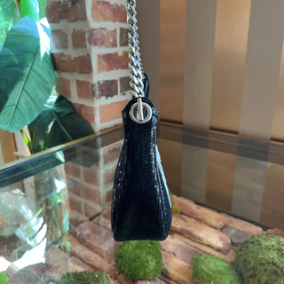 CELINE Sequins Ava Black Shoulder Bag