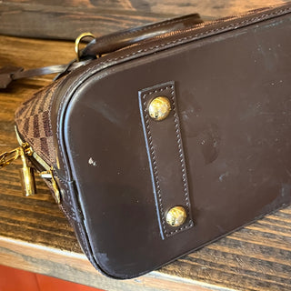 LOUIS VUITTON Alma PM Damier Ebene Canvas Satchel