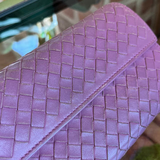 BOTTEGA VENETA Intrecciato Woven Lambskin Continental Flap Wallet