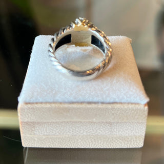 DAVID YURMAN Diamond Sculpted Cable Ring SZ 5