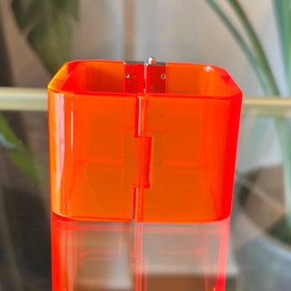 BOTTEGA VENETA Orange Acrylic Clamper Bracelet
