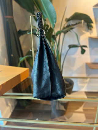 LOUIS VUITTON Black Mahina Hobo Shoulder Bag