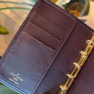 LOUIS VUITTON Taiga Brown Leather Small Agenda Cover