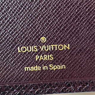 LOUIS VUITTON Taiga Brown Leather Small Agenda Cover