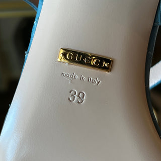 GUCCI Marmont Double G Logo T-Strap Sandals SZ 39