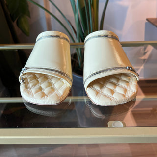 BURBERRY Peep Zip Sandals SZ 39