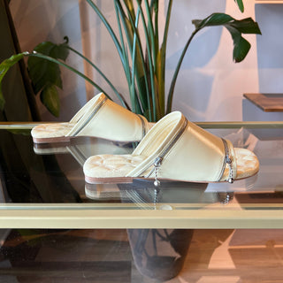BURBERRY Peep Zip Sandals SZ 39