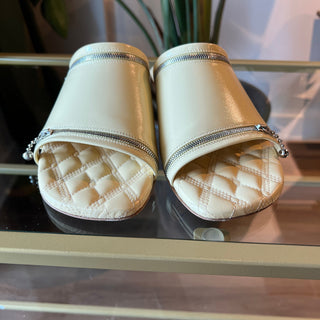 BURBERRY Peep Zip Sandals SZ 39