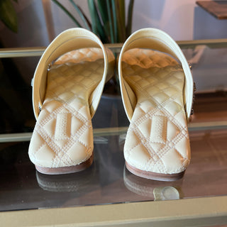 BURBERRY Peep Zip Sandals SZ 39