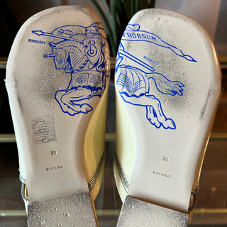 BURBERRY Peep Zip Sandals SZ 39