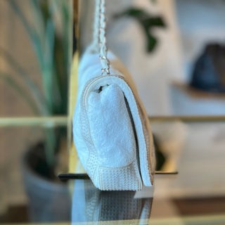 CHANEL White Terry CC Tote