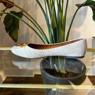 TORY BURCH Chelsea Croco Embossed Ballet Flat SZ 10.5