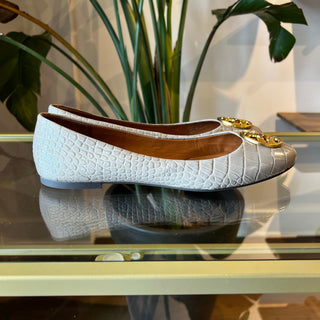 TORY BURCH Chelsea Croco Embossed Ballet Flat SZ 10.5