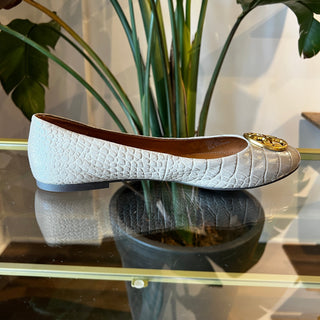 TORY BURCH Chelsea Croco Embossed Ballet Flat SZ 10.5