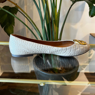 TORY BURCH Chelsea Croco Embossed Ballet Flat SZ 10.5