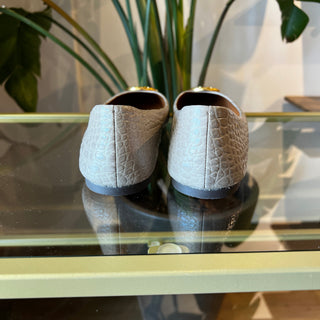 TORY BURCH Chelsea Croco Embossed Ballet Flat SZ 10.5
