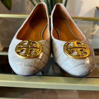 TORY BURCH Chelsea Croco Embossed Ballet Flat SZ 10.5