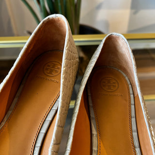 TORY BURCH Chelsea Croco Embossed Ballet Flat SZ 10.5