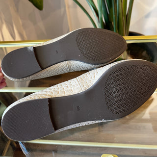 TORY BURCH Chelsea Croco Embossed Ballet Flat SZ 10.5