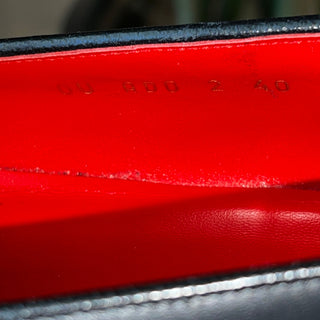 VALENTINO Black Leather Loafers SZ 40